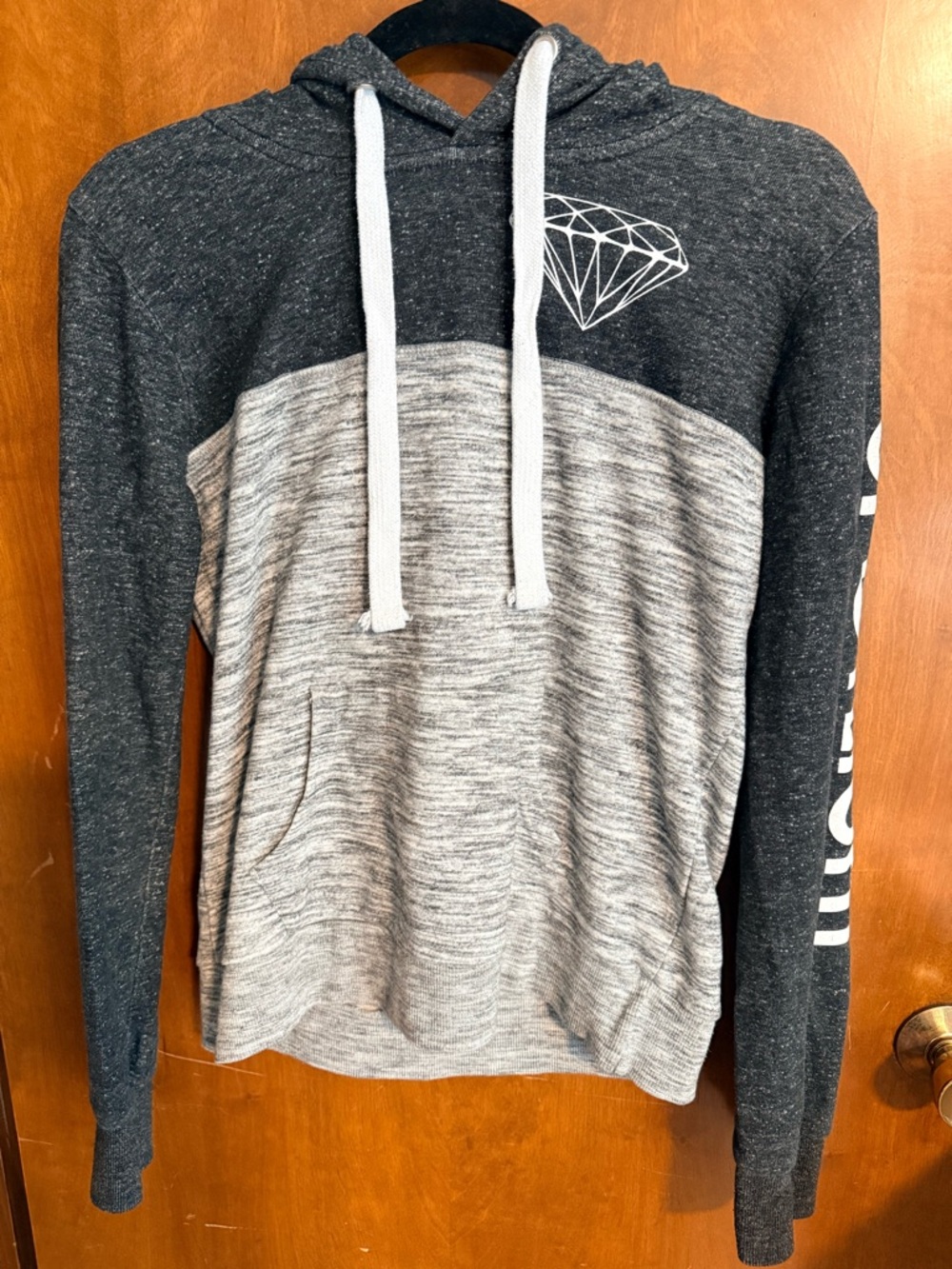 Reflex Men's Two-Tone Charcoal & Light Gray Zip-Up Hoodie